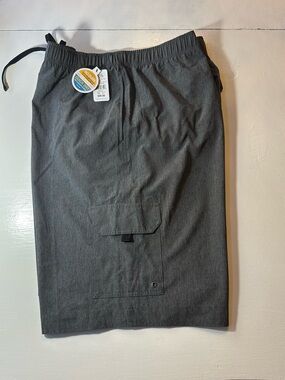 NWT,TRUE NATION 2XLT.Men's Gray Drawstring Cargo Shorts